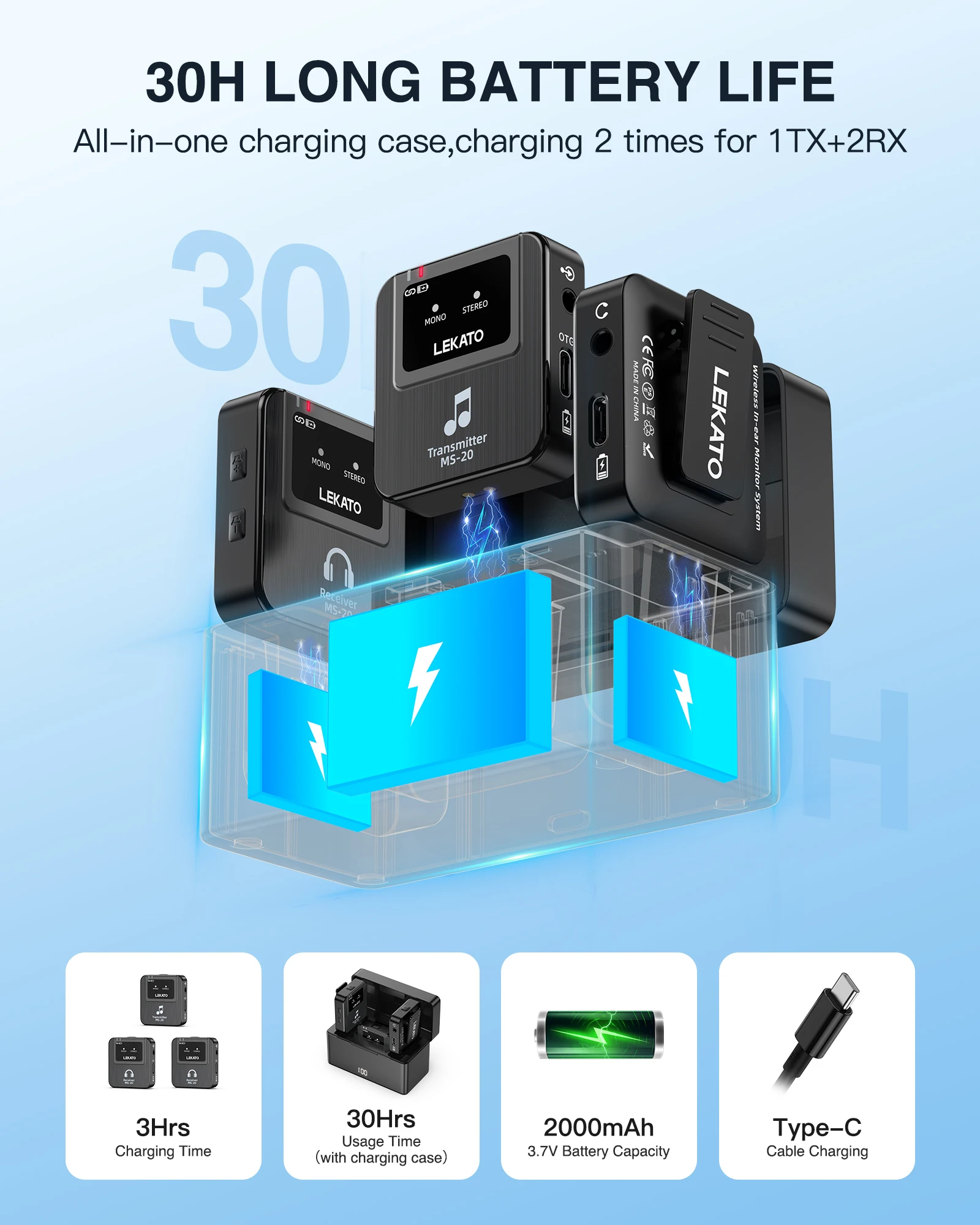 In Ear Monitor Iem - Lekato – moniteur intra-auriculaire sans fil