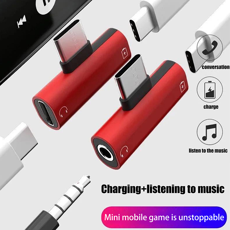 Earphone Splitter Jack - Adaptateurs métalliques USB Type-C vers prise